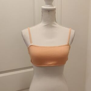 Cabana del Sol bikini swim top sz Large peach/orange in color